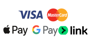 VIsa , Master Card Apple Pay , G Pay and Link Pay enabled Logo