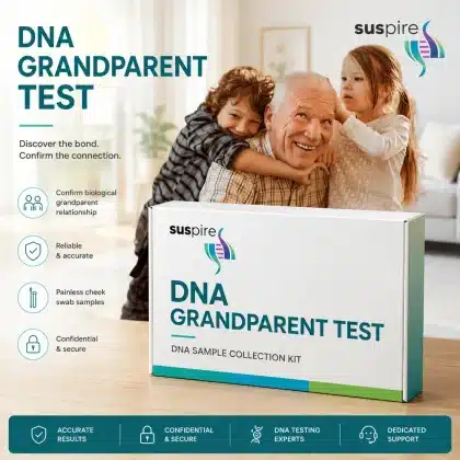 DNA Grandparent Test kit for biological grandparent and grandchild relationship testing