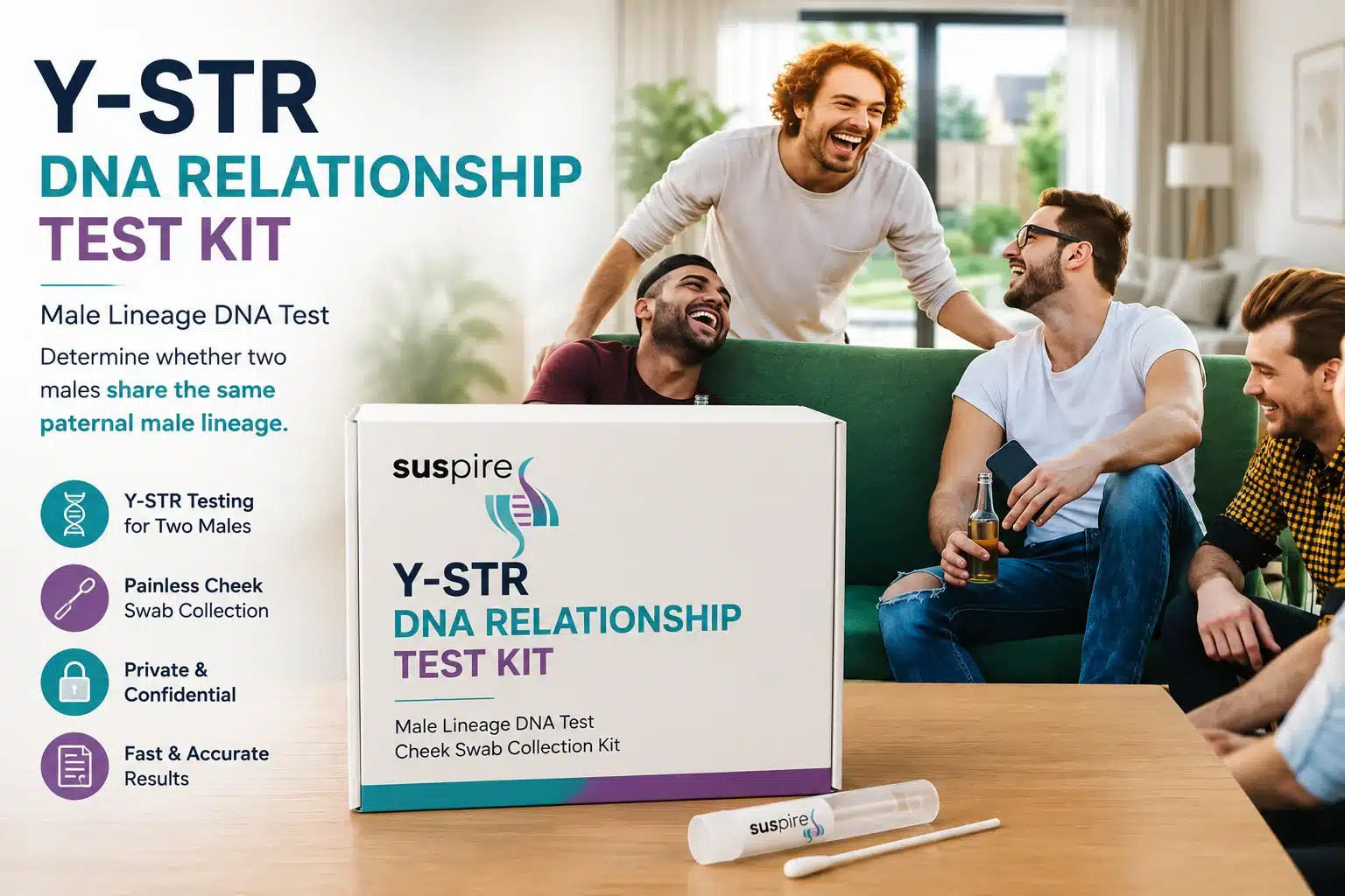 Y-STR DNA relationship test kit for comparing paternal male lineage between two males in UAE and GCC