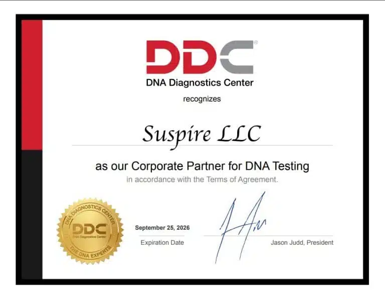 Suspire -DDC Certificate as Corporate Partners