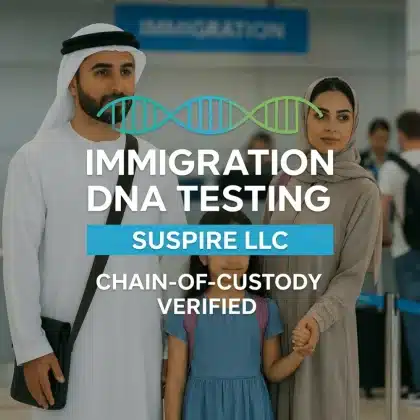 Immigration DNA testing with chain-of-custody verification by Suspire LLC